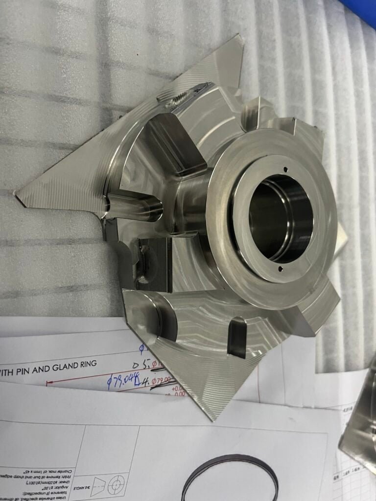 A perfect example of Ti-6Al-4V machining: Achieving tight tolerances on complex aerospace components.