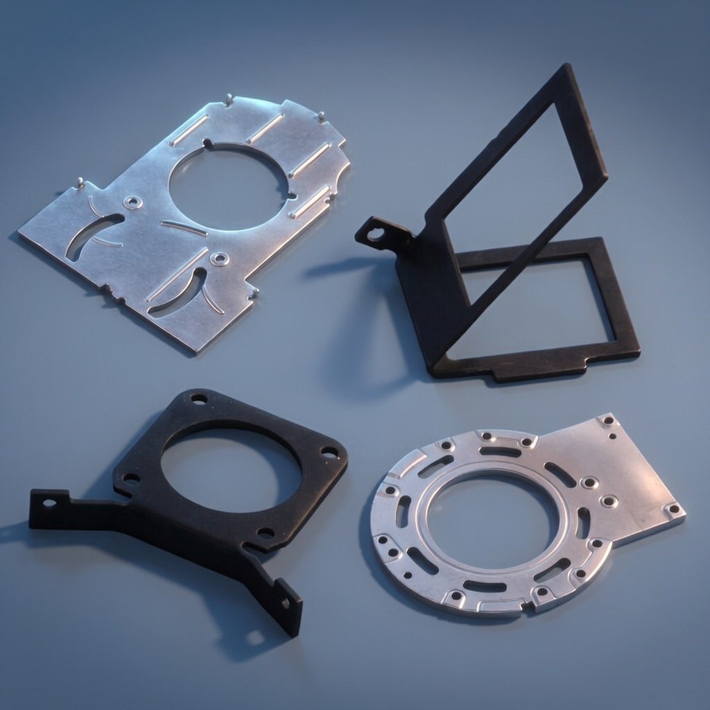 Close-up of fiber laser cutting stainless steel sheet with precise sparks and clean edges