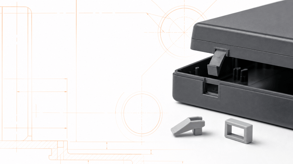 Plastic snap fit design for an injection molded enclosure