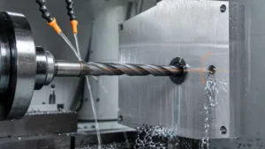 CNC machining deep holes drilling coolant and inspection