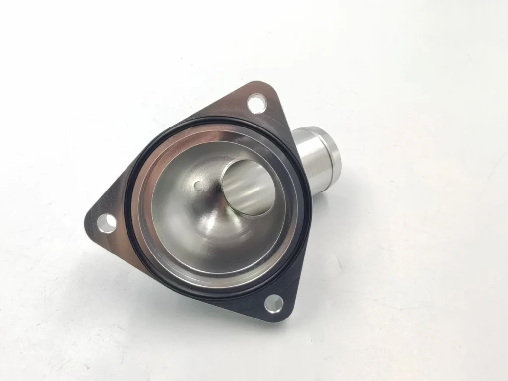 CNC machined O-ring groove with installed O-ring for design and inspection