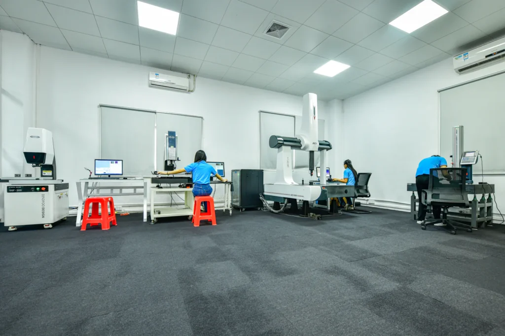 Samshion inspection room with CMM equipment and quality inspectors