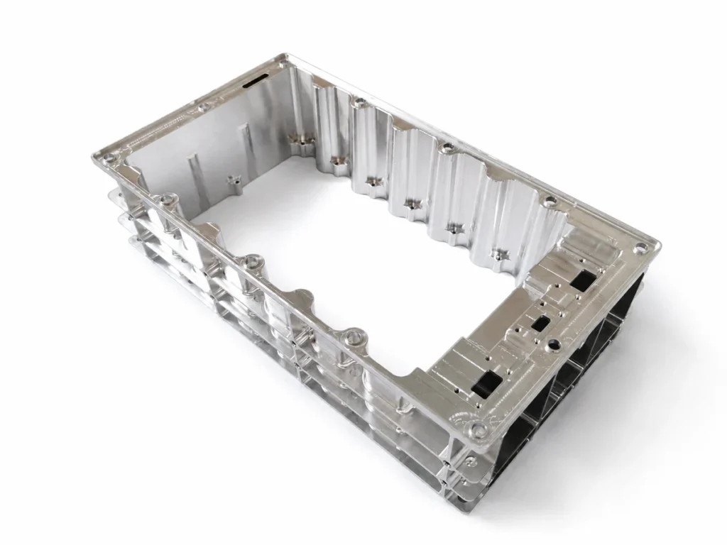 Five-axis CNC-milled 6061-T6 communication housing with a precision sealing surface