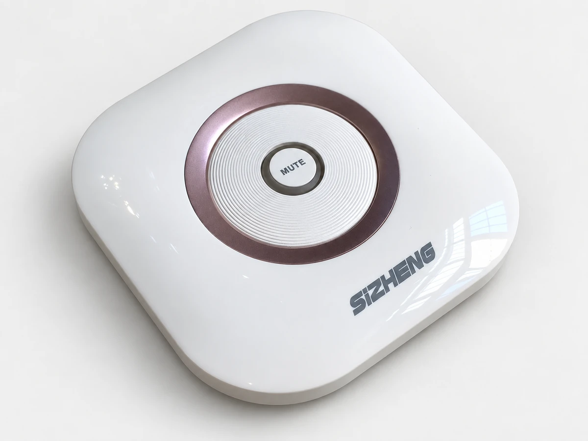Painted and screen-printed ABS wireless charger prototype made by SAMSHION